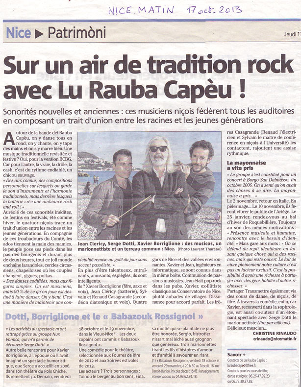 Nice Matin octobre 2013